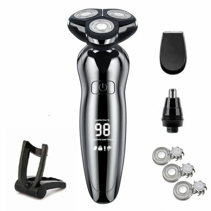 ZOZEN Electric Razor Electric Shaver Body Hair Cutting Shaving Machine for Men Clipper Rotary Beard Trimmer 100% Waterproof