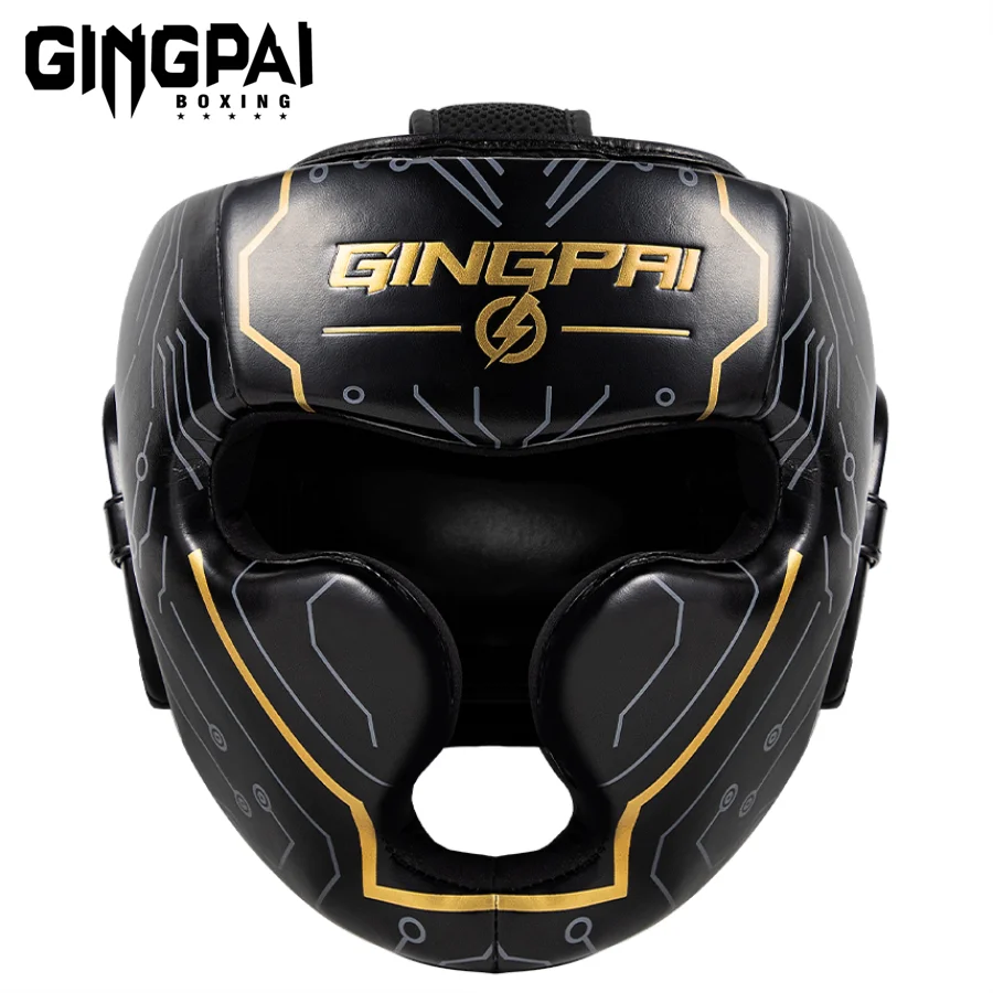 Boxing Headgear for Men Women Muay Thai MMA KickBoxing Safety Head Guard Sparring Closed Type Head gear with Full Face Coverage