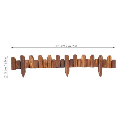 Elegant Wood Garden Edging Border Fence for Yard Landscaping Lawn Divider Decorative Outdoor Environment Enhancement