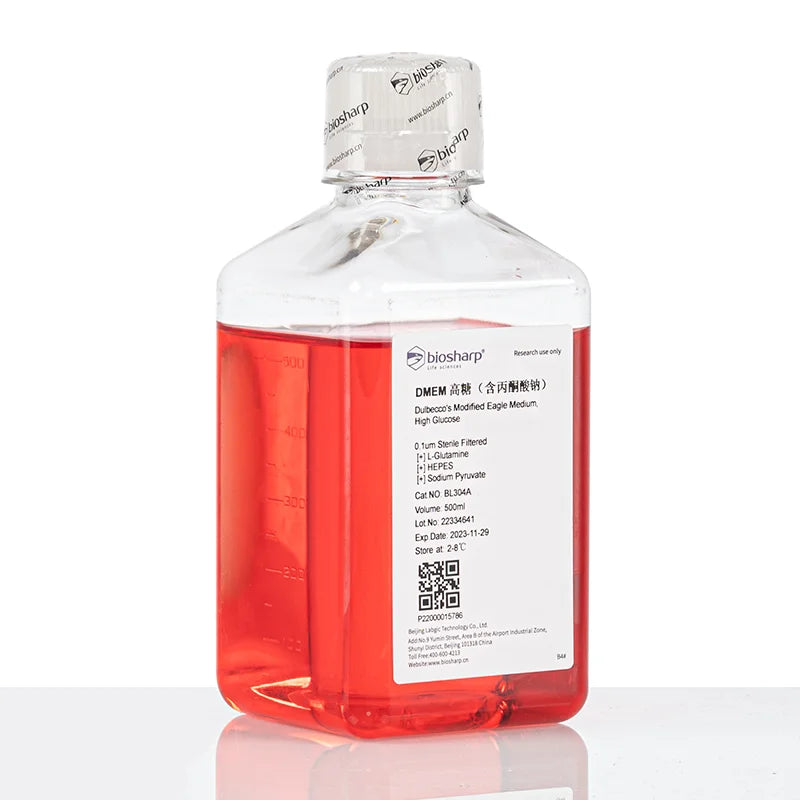 BIOSHARP DMEM HIGH GLUCOSE Liquid Cell Culture Medium with Sodium Pyruvate for Cell Growth and Maintenance Original Product
