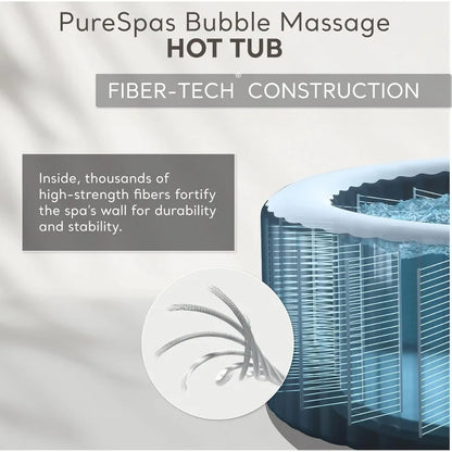 6 Person Inflatable Hot Tub Spa Plus Water Heater Pump