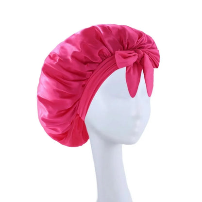 Satin Silk Hair Bonnet | Adjustable Tie Band | Sleep Bonnet for Women Men | Unisex Protective Headwear