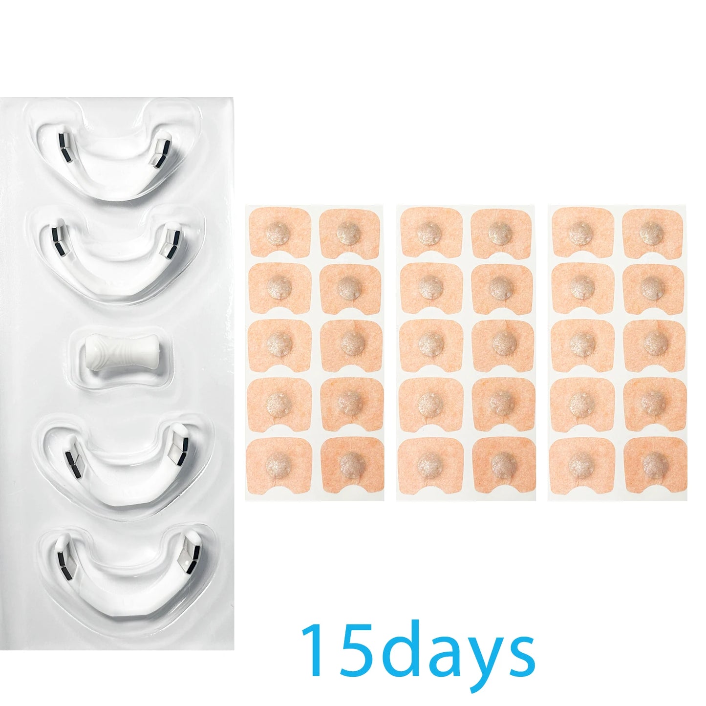 Magnetic Sleep Aid Nasal Kit - 4 Nose Clips & 30 Nasal Strips for Sleep Disorders, Non-irritating Waterproof Breathable, Instant