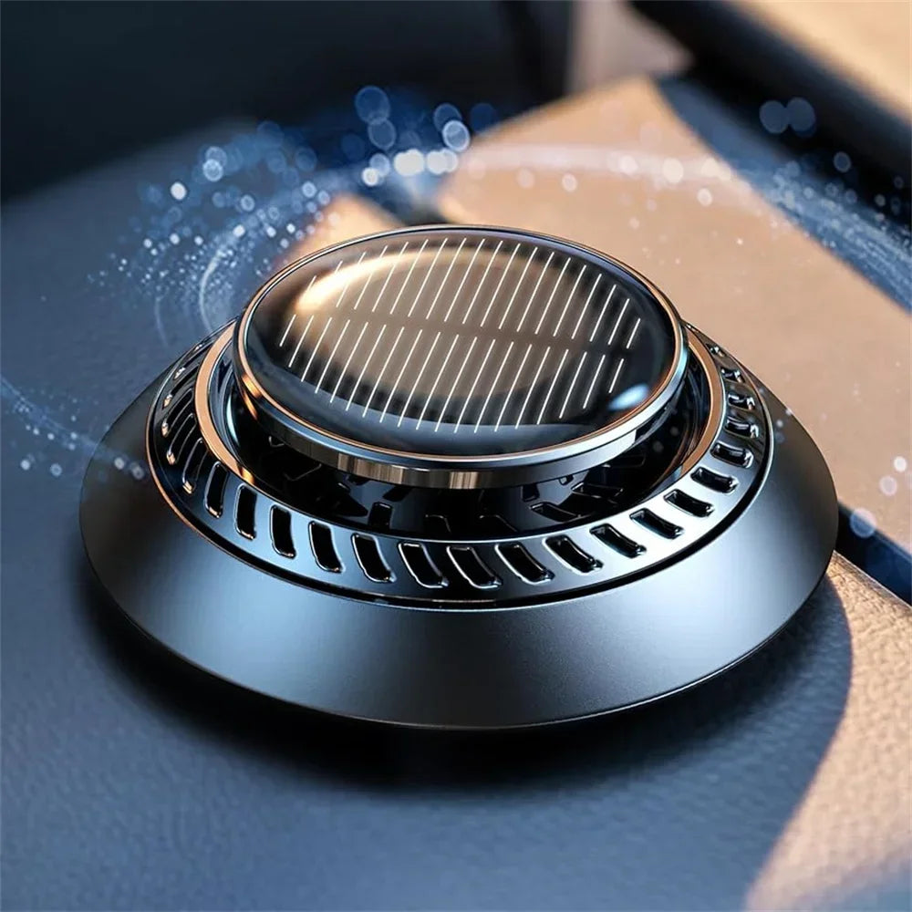 Solar Powered Car Aromatherapy Solar automatic rotation Car Air Freshener Fragrance Car Ornaments Car Diffuser for Essential Oil