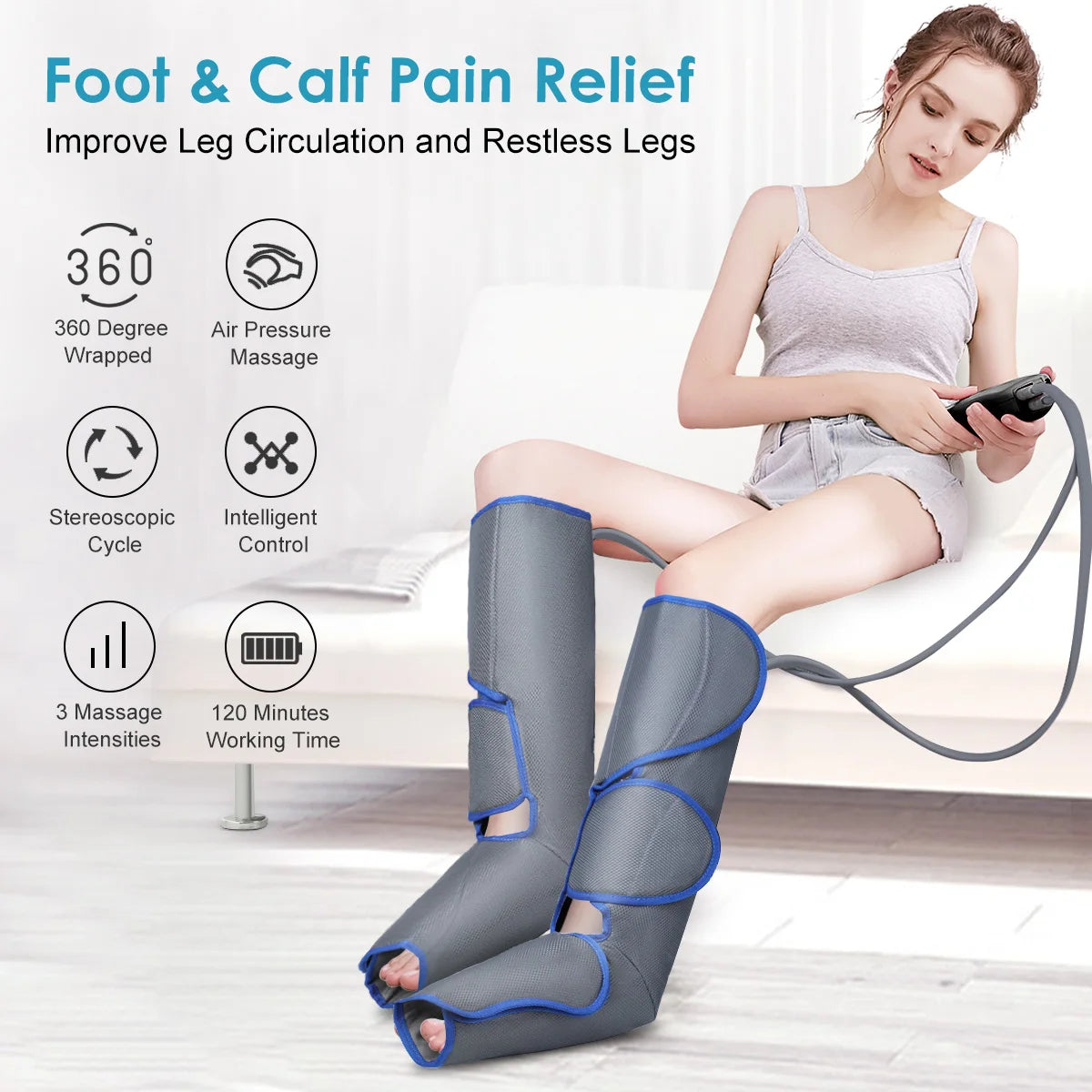 air Compression Leg Massager with Heating Function Massage Products Other Healthcare Supply