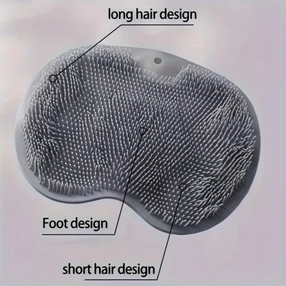 Exfoliating Shower Massage Scraper Bathroom Non-slip Bath Mat Back Massage Brush Silicone Foot Wash Body Cleaning Bathing Tool