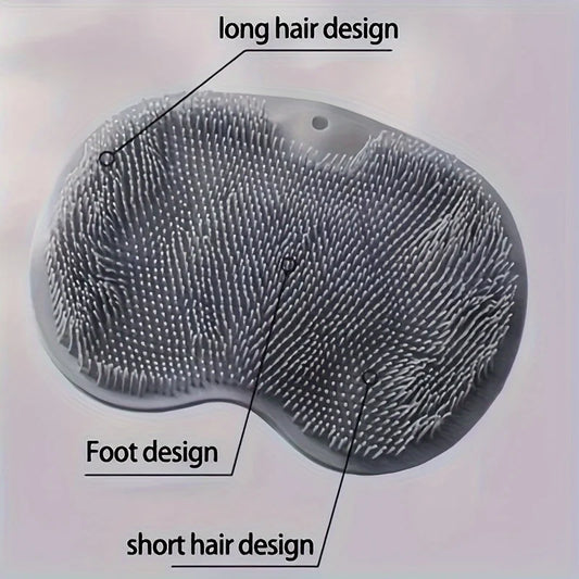 Exfoliating Shower Massage Scraper Bathroom Non-slip Bath Mat Back Massage Brush Silicone Foot Wash Body Cleaning Bathing Tool