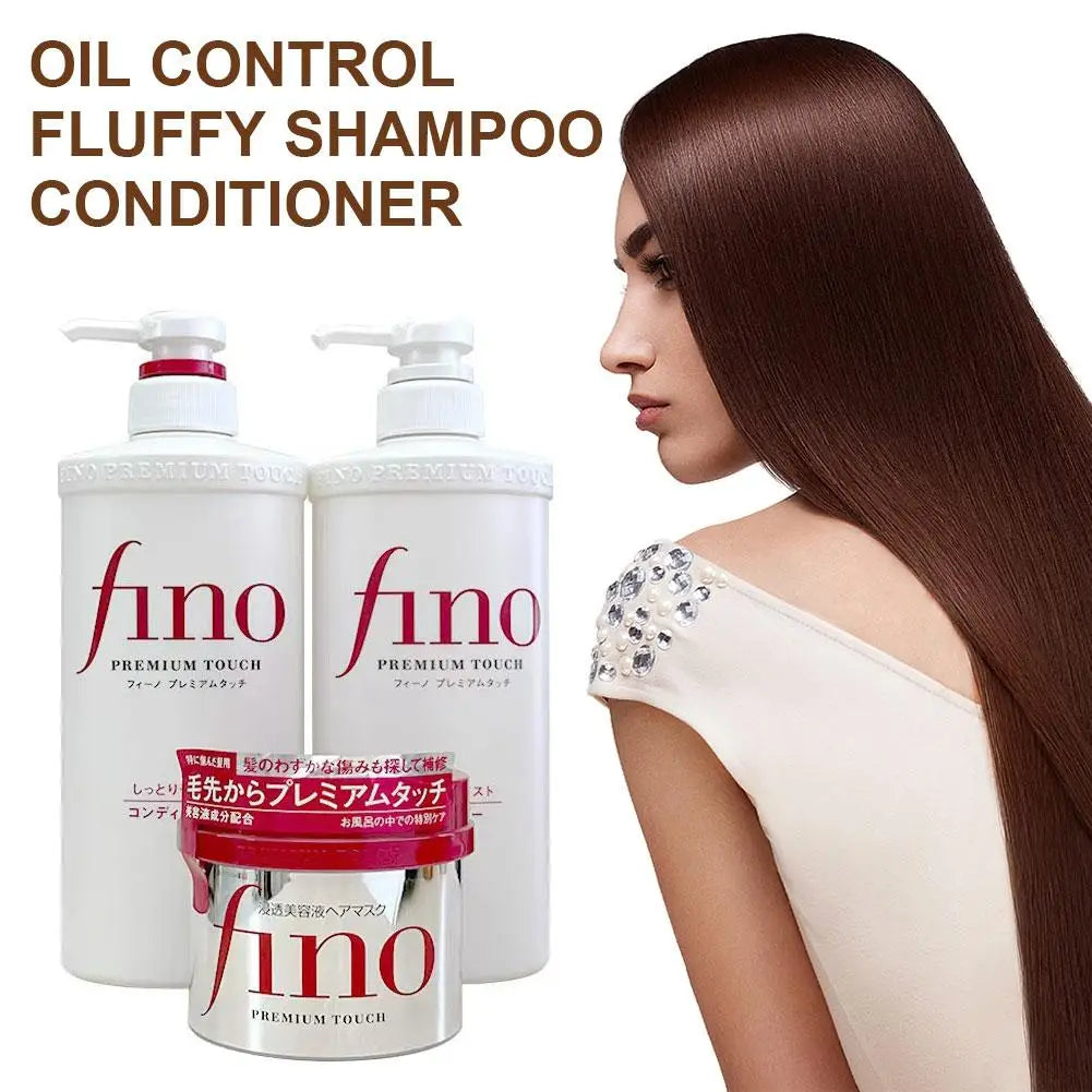 Japanese Oil-Controlled Shampoo Conditioner 550ml Oil-Controlled Flush and Soft Improve Frizz-Damaged Hair Mask
