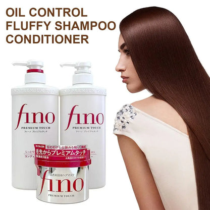 Japanese Oil-Controlled Shampoo Conditioner 550ml Oil-Controlled Flush and Soft Improve Frizz-Damaged Hair Mask
