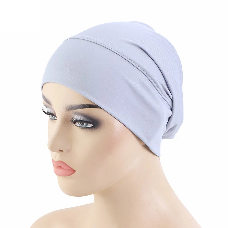 Muslim Women Underscarf Inner Hat Hijab Beanies Bonnet Hair Loss Chemo Cap Stretch Headscarf Headwear Head Wraps Turbante Mujer