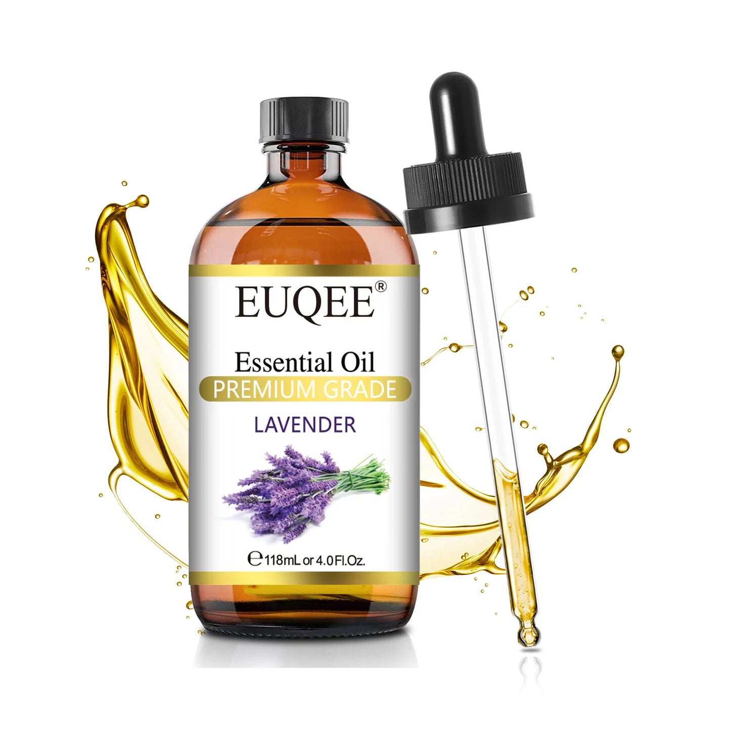 EUQEE 118ml (4 fl. oz) Pure Essential Oil-Sweet Orange Bergamot Cinnamon Lavender Tea tree Premium Aromatherapy Oil for Diffuser