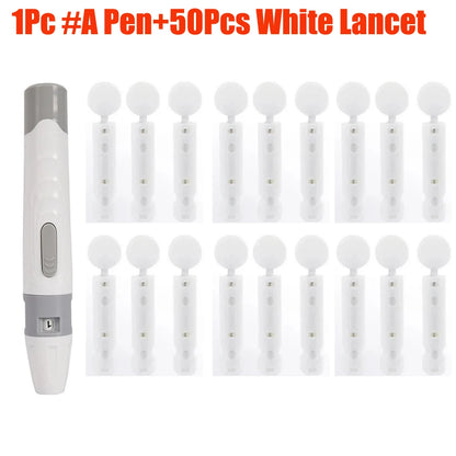 Lancet Pen Adjustable Depth Blood Sampling Glucose Test Pen for Diabetics Blood Collect Lancing Device