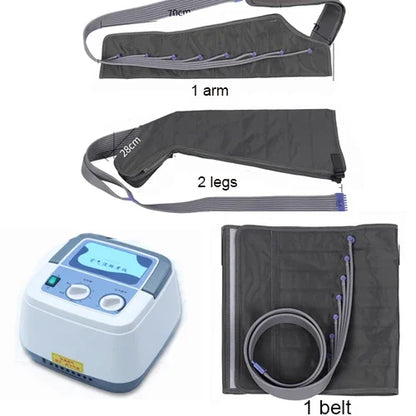 8 Airbag Pressotherapy Air Compression Leg Foot Massager Vibration Infrared Therapy Arm Waist Pneumatic Air Wave Pressure Machin