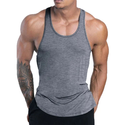 New Fitness Vest Summer Fitness Training Inner Shorts Running Vest Basketball Quick-drying Elastic Loose Sports Vest Men's Top