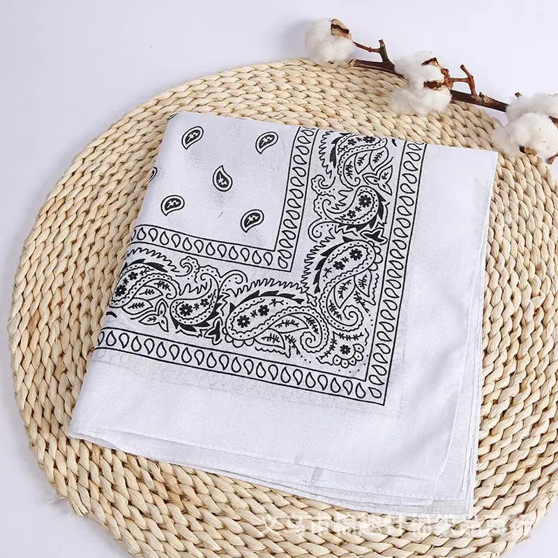 New Fashion Hip Hop Bandana Square Scarf Black Red Headband Printed for Boys/Girls Hair Accessories Hair Scarf