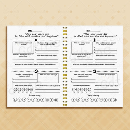 EMOTIONAL JOURNAL --Adult Mental Health Planner,Wellness Workbook,Therapy Worksheet,Anxiety Management,Self Care Tracker