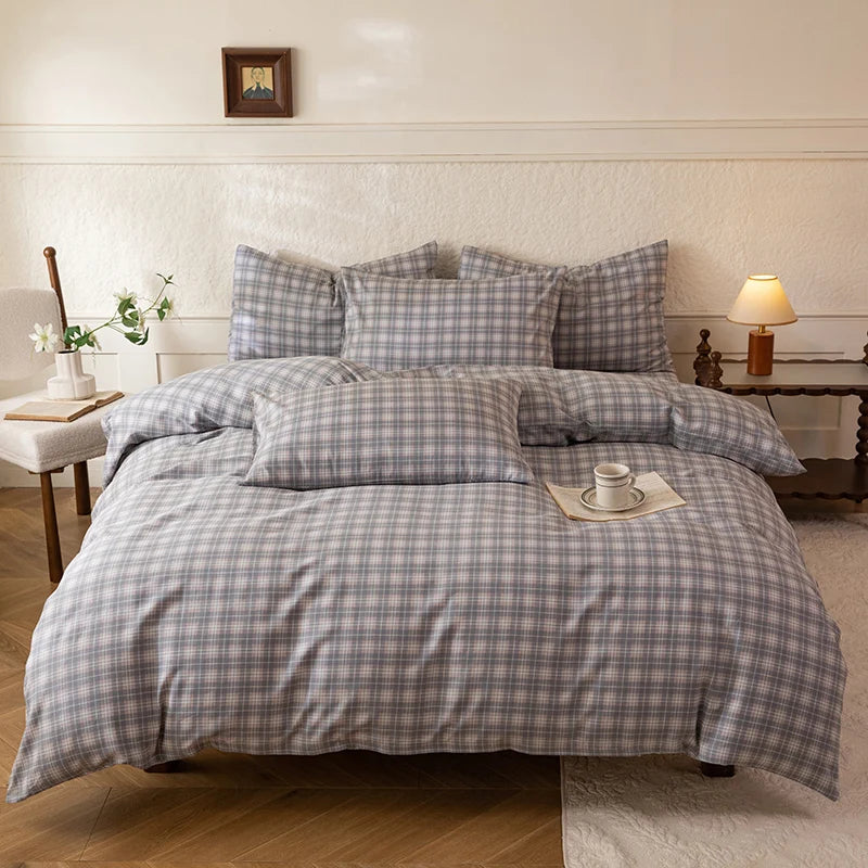 New 3pcs 100% Cotton Bedding Set High Quality Includes One Duvet Cover and Two Pillowcases Soft Skin-friendly and Breathable