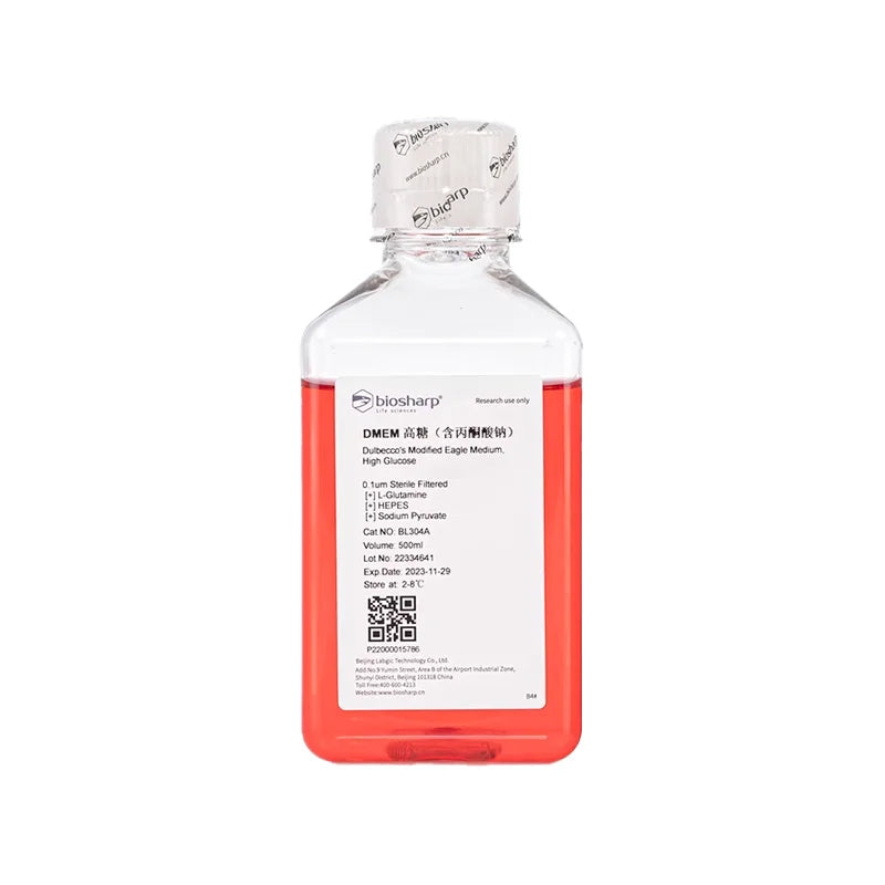 BIOSHARP DMEM HIGH GLUCOSE Liquid Cell Culture Medium with Sodium Pyruvate for Cell Growth and Maintenance Original Product