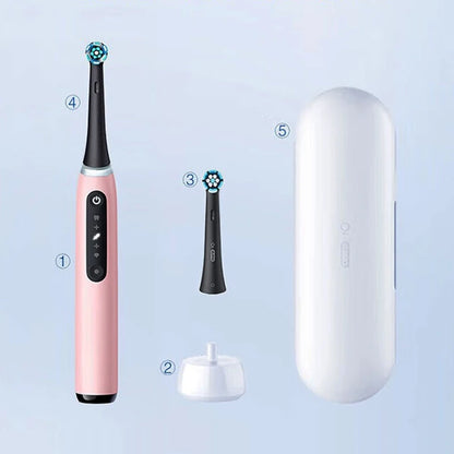 Oral-B iO 5 Electric Toothbrush Rechargeable 3D Teeth Whitening Smart 5 Modes Ultimate Clean Replacement Brush Head Travel Case