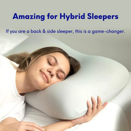 Deep Sleep Pillow, Patented Ergonomic Contour Design for Side & Back Sleepers, Orthopedic Cervical Shape Gently Cradles Head