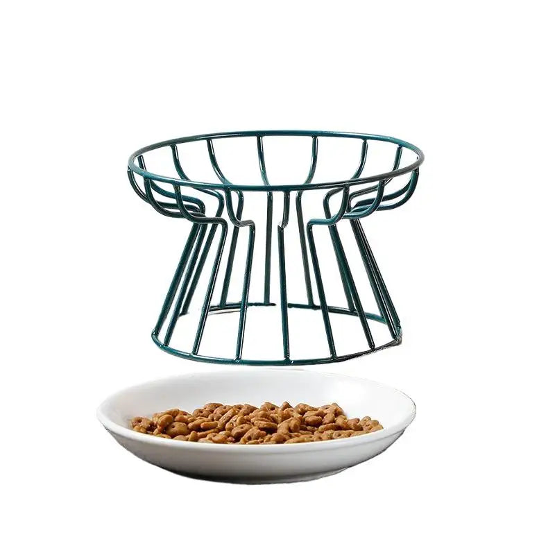 Ceramic Raised Pet Bowl Food Water Treats For Cat Stand Bowl Dogs Supplies Outdoor Feeding Drinking Accessories
