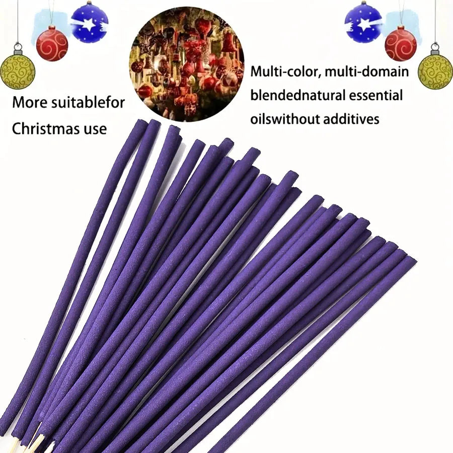 Wholesale 8.66-Inch Saffron Incense Sticks, Made of Natural Incense Powder, Purple Saffron Scent, Essential for Home Air Purification, Premium Selected Saffron Bamboo Stick Incense