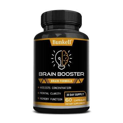 Brain Health Supplement - with Ginkgo Biloba, Vitamin B12, Help Improve Cognitive Function and Memory, Protect Nerve Cells