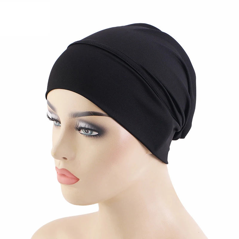Muslim Women Underscarf Inner Hat Hijab Beanies Bonnet Hair Loss Chemo Cap Stretch Headscarf Headwear Head Wraps Turbante Mujer