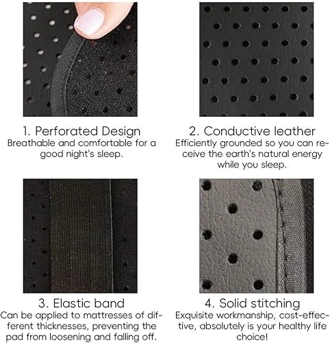 Earthing Grounding Mat Mattress for Sleeping 137x198cm Pad with Grounding Cord Better Sleep Pain Relief Stress Relief Body