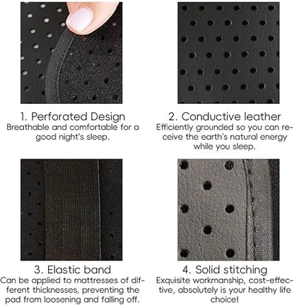 Earthing Grounding Mat Mattress for Sleeping 137x198cm Pad with Grounding Cord Better Sleep Pain Relief Stress Relief Body