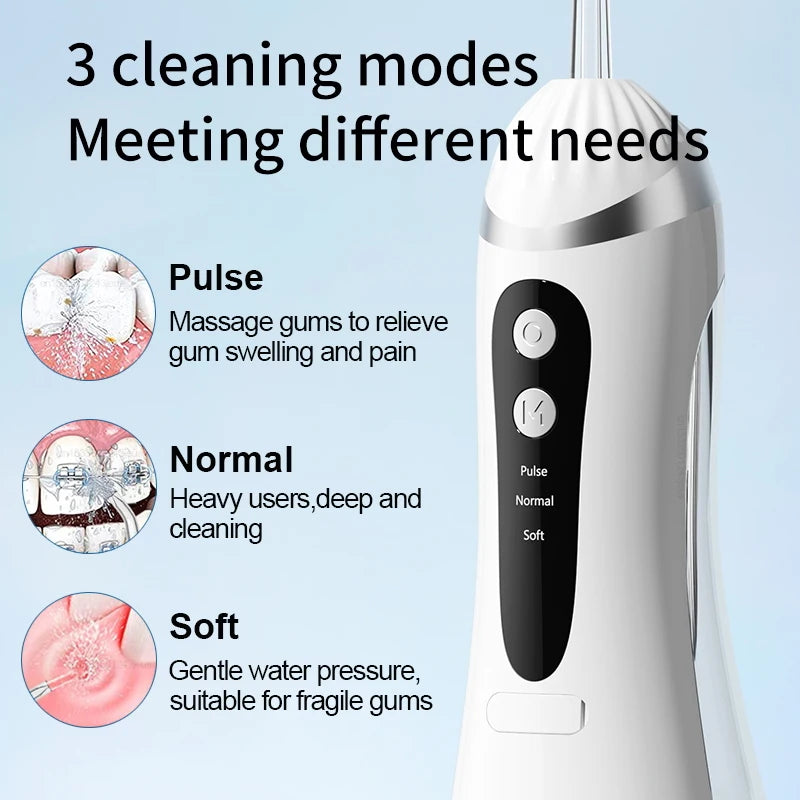 Oral Irrigator Dental Water Flosser for Teeth Portable Dental Water Irrigator Rechargeable Dental Water Jet for Teeth Cleaning