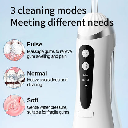 Oral Irrigator Dental Water Flosser for Teeth Portable Dental Water Irrigator Rechargeable Dental Water Jet for Teeth Cleaning