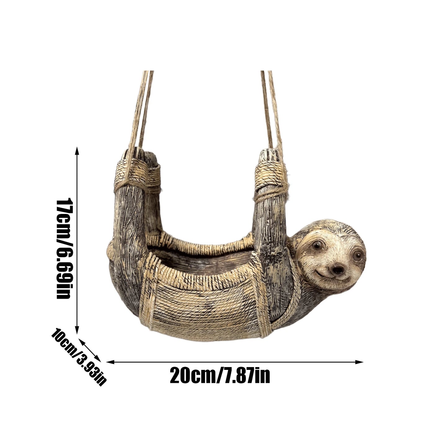 Sloth Bird Feeder Outdoor Hanging Bird Feeder Pendant Decoration Bird Bathtub Garden Courtyard Decoration Current Feeder
