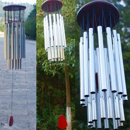 27 Tubes Handmade Wind Chimes Outdoor - Concert Pitch Tuned for Deep Soothing Sounds, Hummingbird Design Large Wind Bell for Gar
