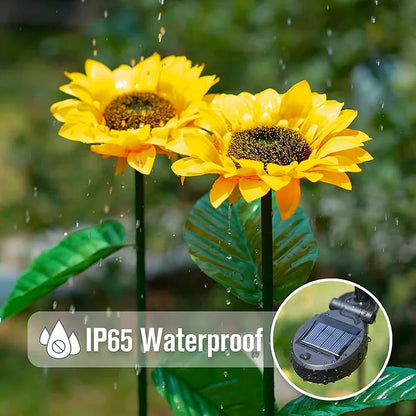 Outdoor Solar Sunflowers Smart Sense Garden Lights Yard Wedding Thanksgiving Decor Light Festival Decoration LED Lawn Light