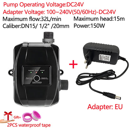 Shower Booster Pump Brushless Water Pump 15m 24V MaxFlow:32L/min Automatic Pressure Controller Household Booster Water Heater