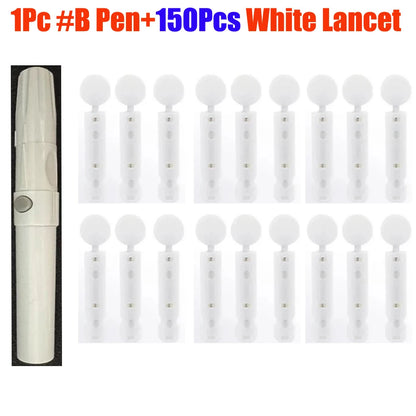 Lancet Pen Adjustable Depth Blood Sampling Glucose Test Pen for Diabetics Blood Collect Lancing Device