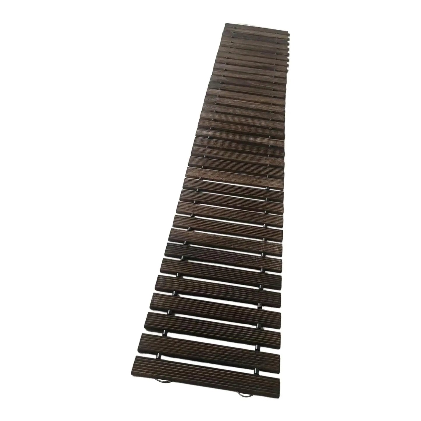 Wood Garden Pathway,Boardwalk Nonslip Outdoor Patio Straight Pathway Roll Out Decorative Wood Path for Poolside Camping Party