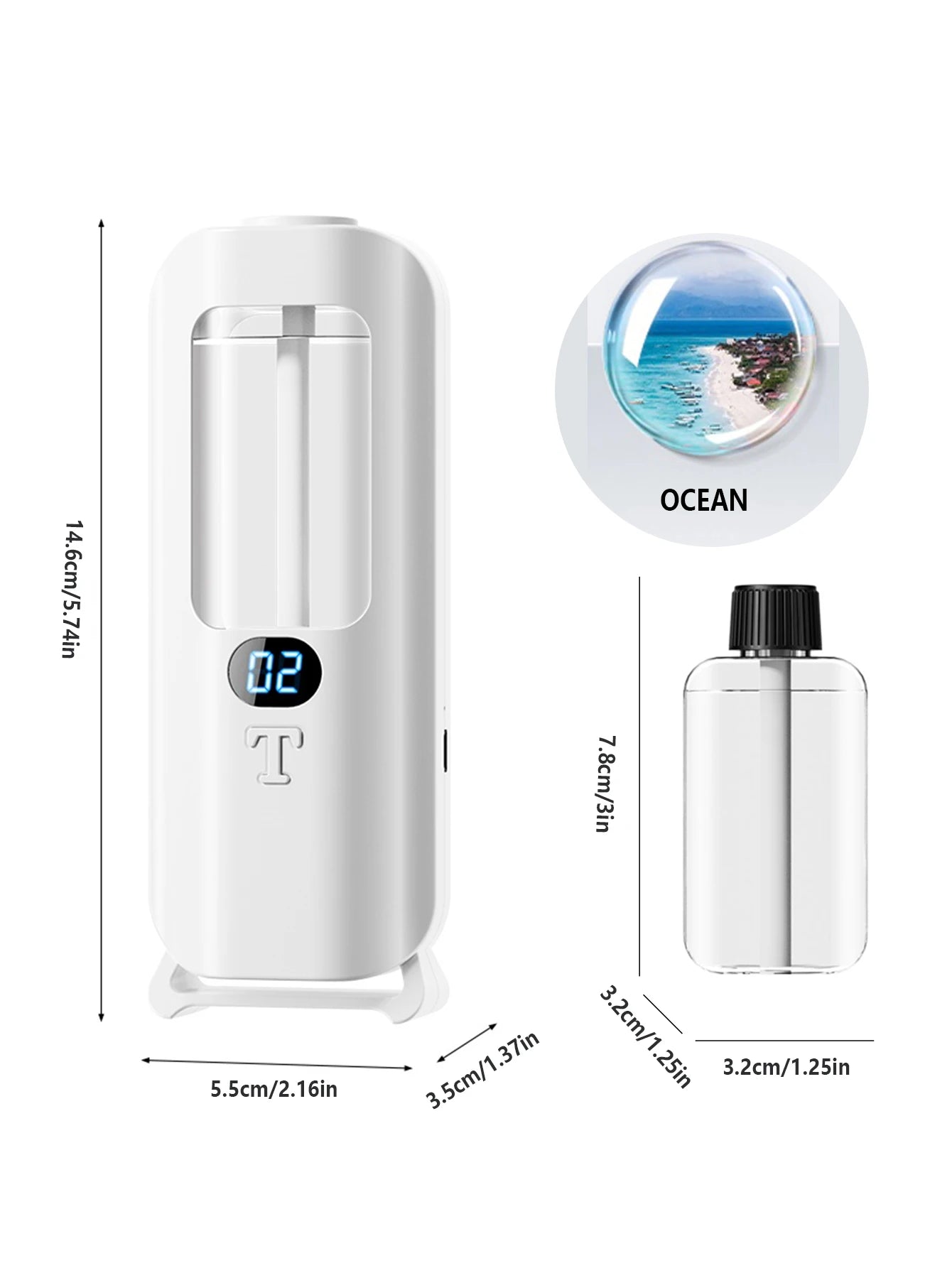 Automatic Aromatherapy Machine And Air Humidifier With Digital Display And Colored Lights -Machine Office Home, And Bathroom
