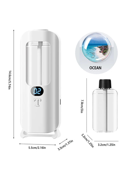 Automatic Aromatherapy Machine And Air Humidifier With Digital Display And Colored Lights -Machine Office Home, And Bathroom