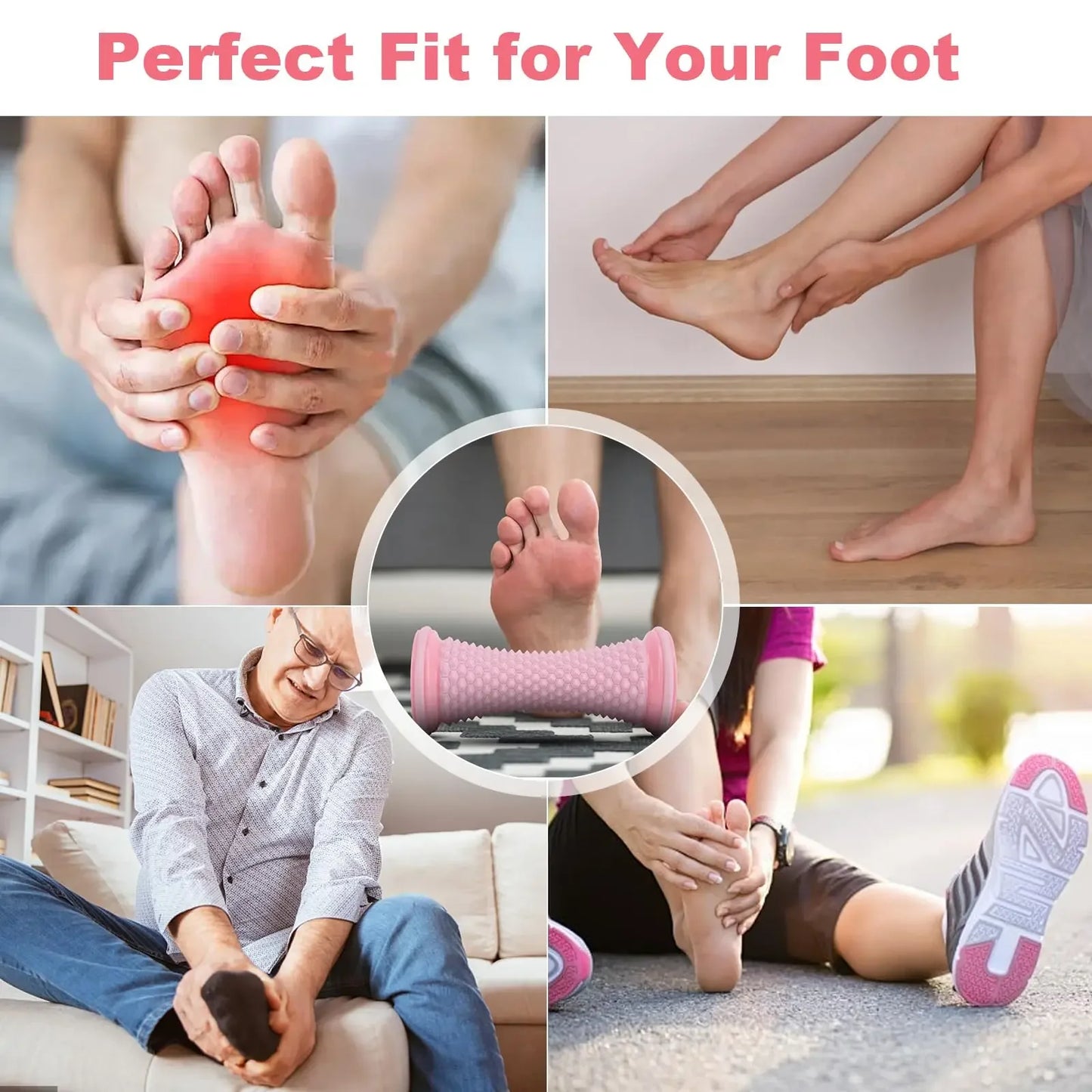 Foot Massager Massage Yoga Roller Fitness Rodillo Masaje Muscular Plantar Fascia Gym Roller Muscle Relaxation Manual 족저근막