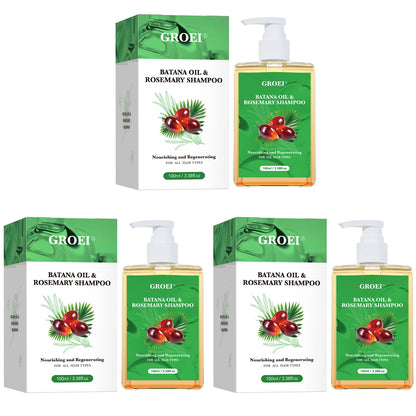 Batana Shampoo. A 100ml treatment that soothes your scalp, reduces hair loss, and encourages natural hair regeneration