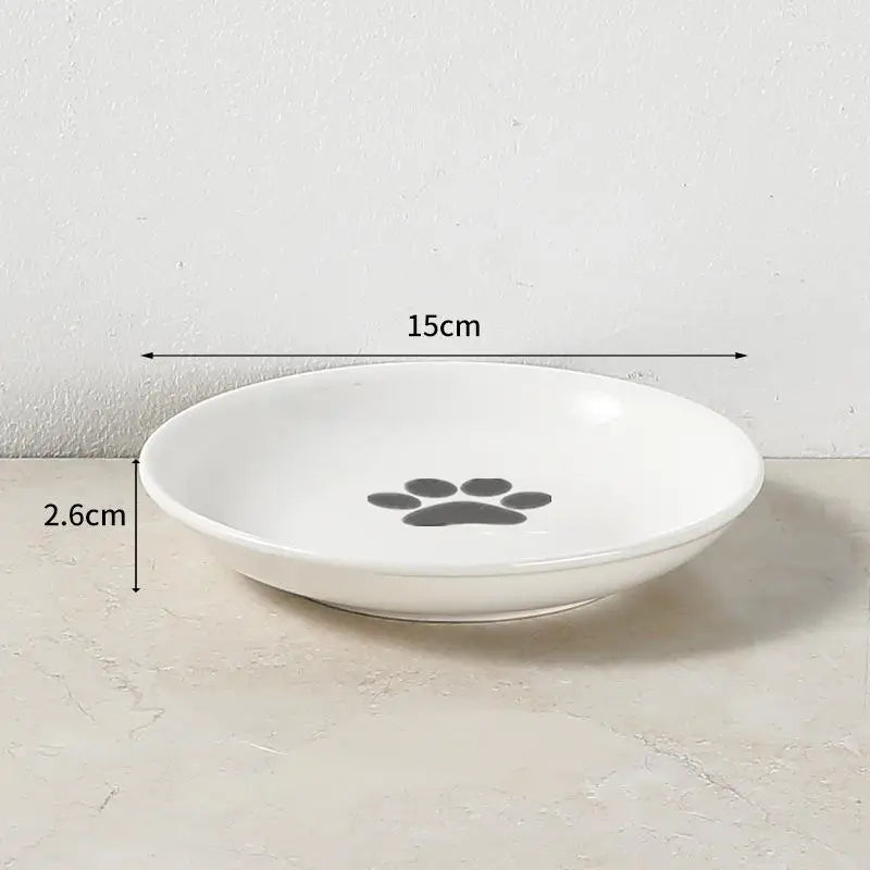 Ceramic Raised Pet Bowl Food Water Treats For Cat Stand Bowl Dogs Supplies Outdoor Feeding Drinking Accessories