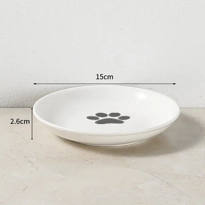 Ceramic Raised Pet Bowl Food Water Treats For Cat Stand Bowl Dogs Supplies Outdoor Feeding Drinking Accessories
