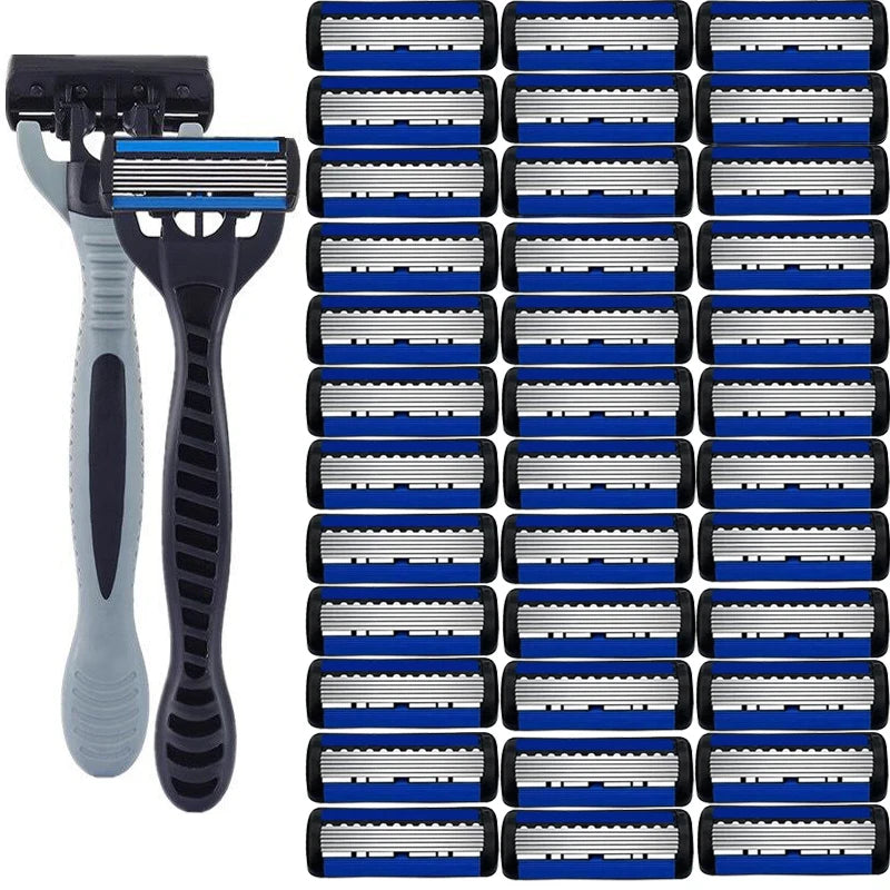 Razor Classic 6 Layer Safety Razor for Mens Shaving&Womens Hair Removal Shaving Blades Manual Shaver