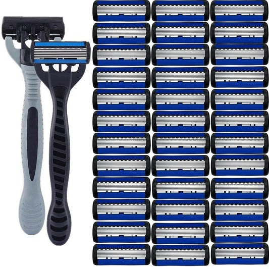 Razor Classic 6 Layer Safety Razor for Mens Shaving&Womens Hair Removal Shaving Blades Manual Shaver