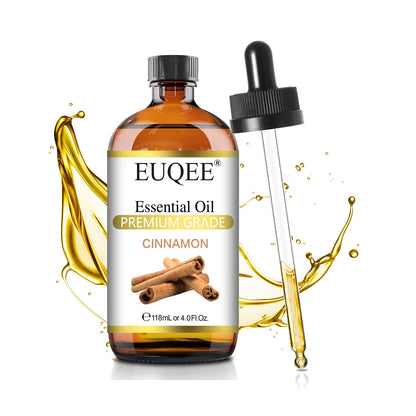 EUQEE 118ml (4 fl. oz) Pure Essential Oil-Sweet Orange Bergamot Cinnamon Lavender Tea tree Premium Aromatherapy Oil for Diffuser