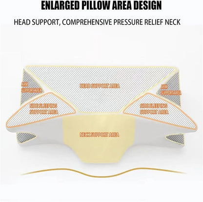 Sleep Apnea Pillow, Upgraded Memory Foam Cervical Pillow for Sleep Apnea, for Side Sleeper, Back Sleepers, Stomach Sleepers Gray