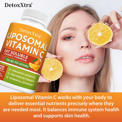 Liposomal Vitamin C 1700 Mg, Vitamin C Supplement - Enhanced Absorption, Ascorbic Acid, Immune Support