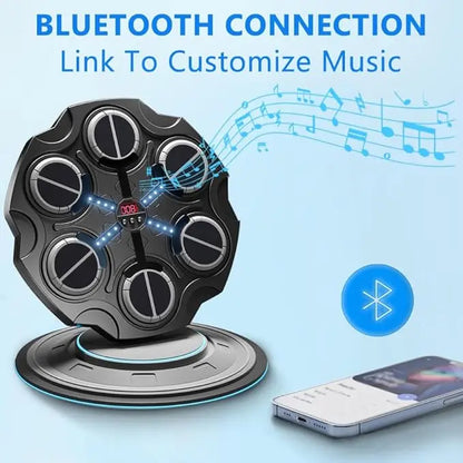 Music Boxing Machine Bluetooth Boxing Trainer Machine with Gloves Adjustable Speed Boxing Wall Mount for Kids Adult Office Home